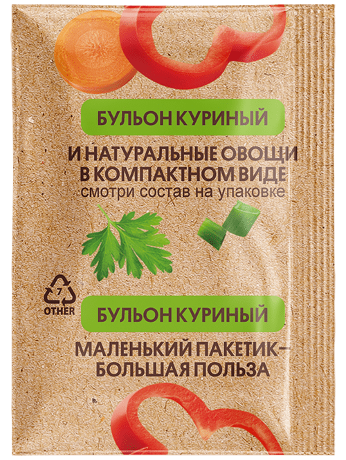Пакетик с куриным бульоном для Лапши в большой упаковке